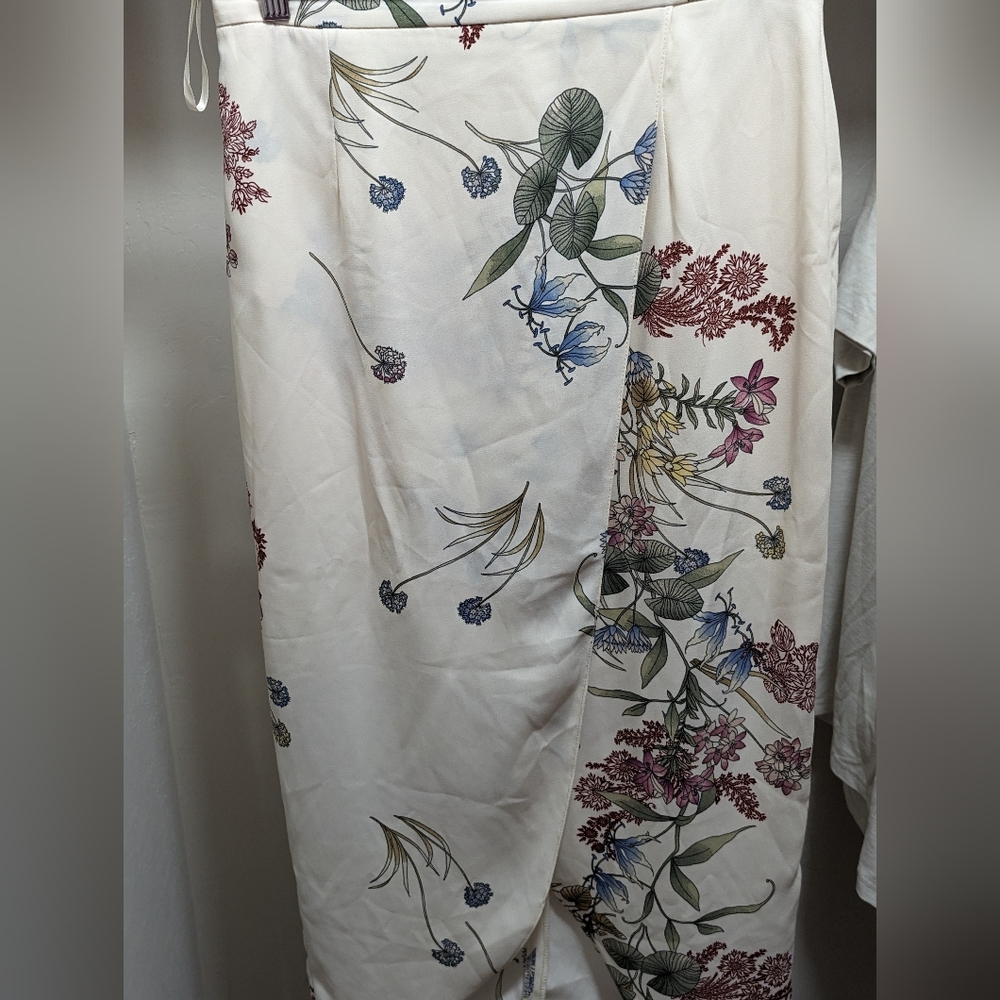 Midi Wrap Skirt with Mini skirt underlay